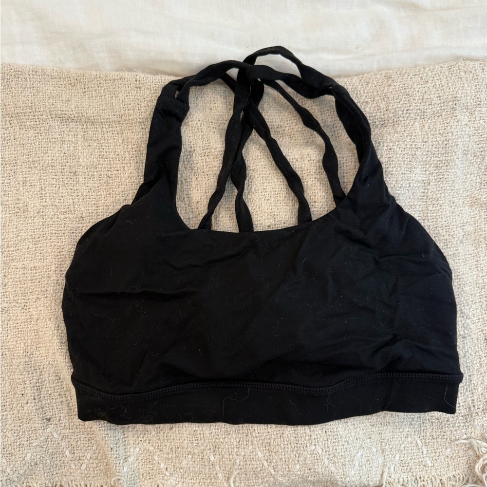 Lululemon Black Strappy Sports Bra